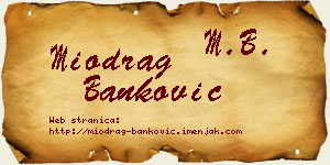 Miodrag Banković vizit kartica